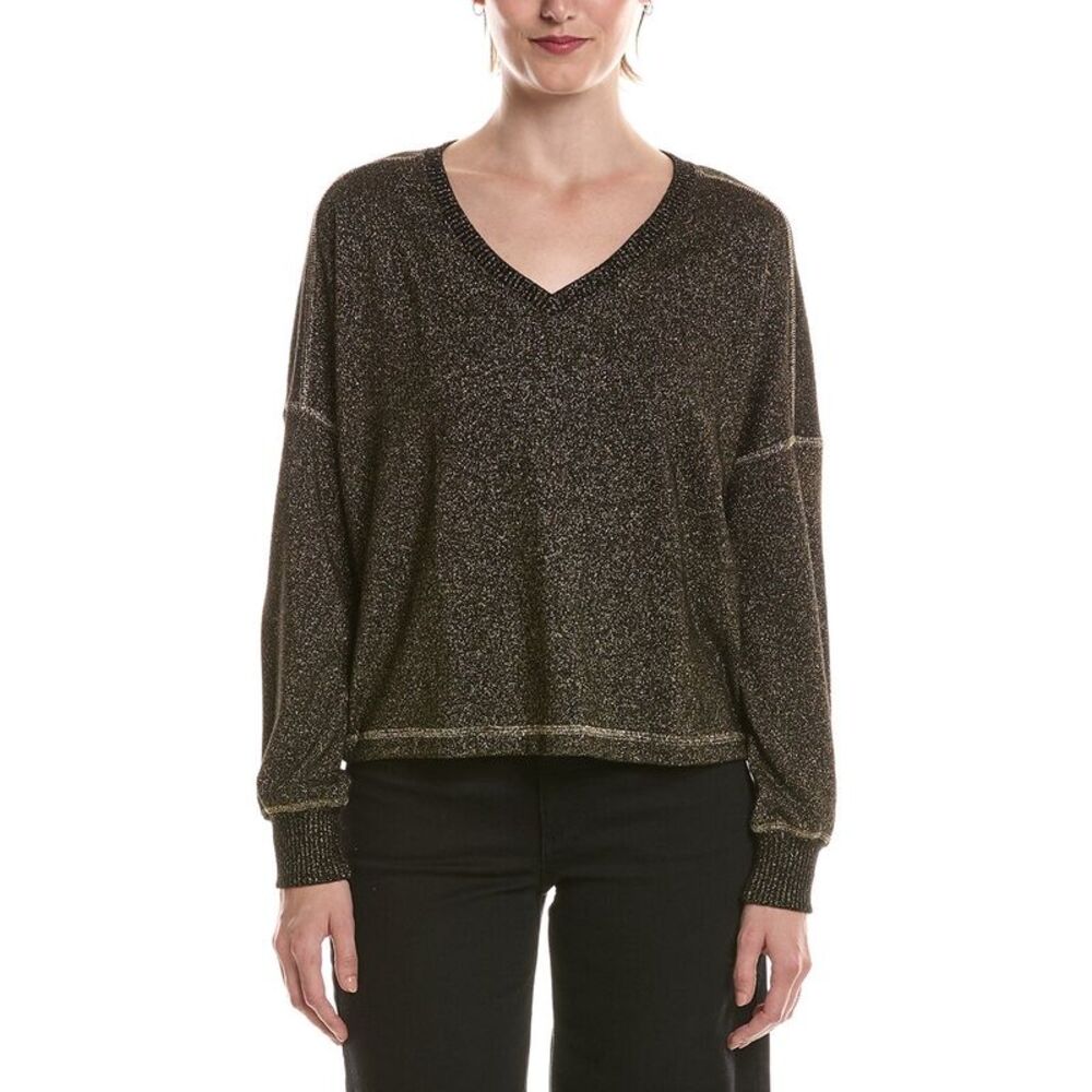 Michael Stars Womens  Vic Pullover, Black